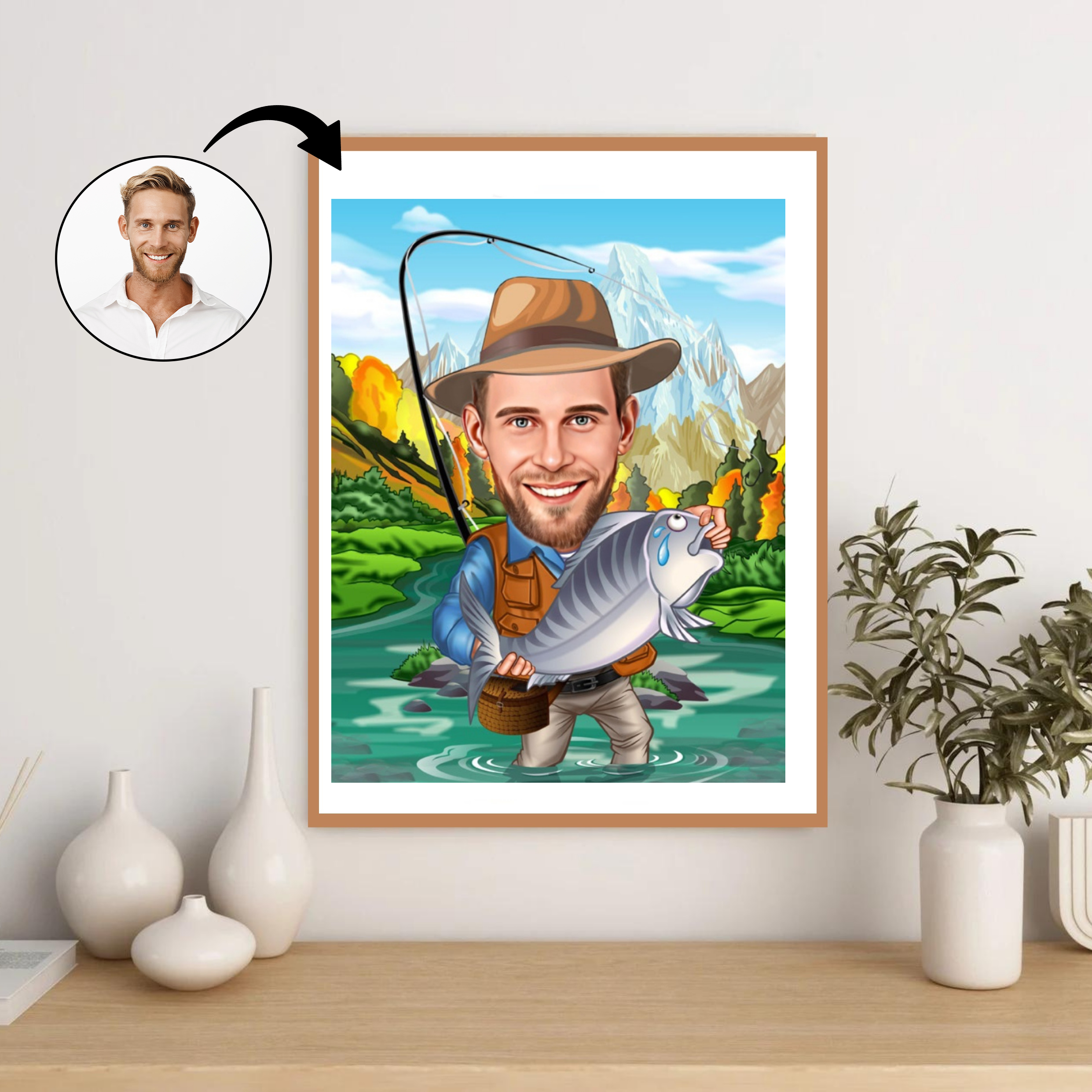 Jubilæum & Afsked tema37 (1 person) - karikaturtegning efter dine fotos - Just Karikatur