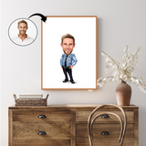 Politi & Militær tema3 (1 person) - karikaturtegning efter dine fotos - Just Karikatur