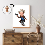 Til ham tema31 (1 person) - karikaturtegning efter dine fotos - Just Karikatur