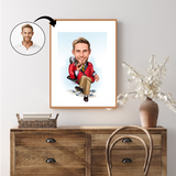 Chef tema4 (1 person) - karikaturtegning efter dine fotos - Just Karikatur