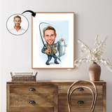 Rejse tema20 (1 person) - karikaturtegning efter dine fotos - Just Karikatur