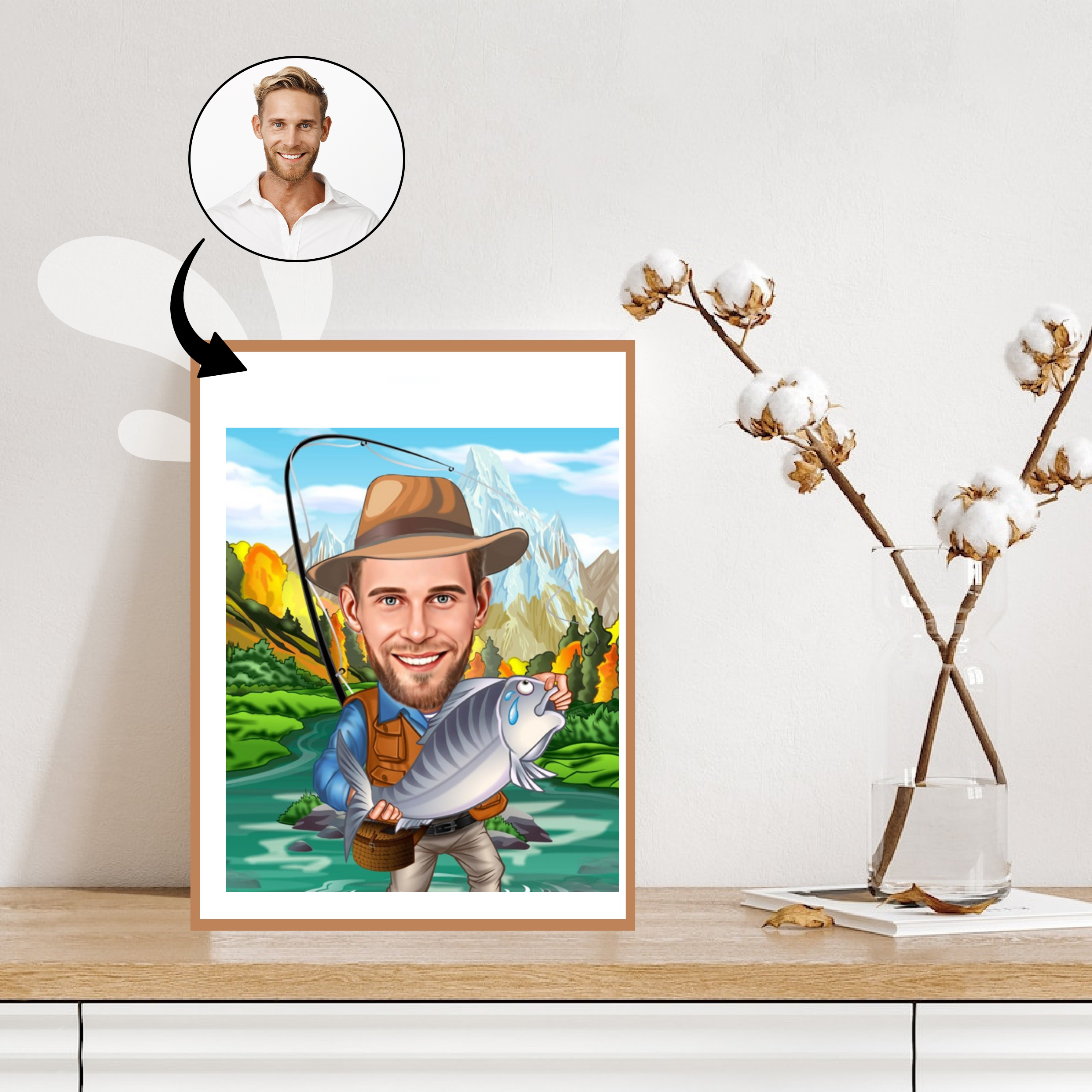 Jubilæum & Afsked tema37 (1 person) - karikaturtegning efter dine fotos - Just Karikatur