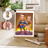 Par tema93 (2 personer) - karikaturtegning efter dine fotos - Just Karikatur