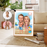 Par tema88 (2 personer) - karikaturtegning efter dine fotos - Just Karikatur