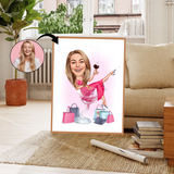 Fødselsdag tema6 (1 person) - karikaturtegning efter dine fotos - Just Karikatur