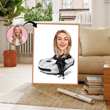 Virksomhed tema45 (1 person) - karikaturtegning efter dine fotos - Just Karikatur