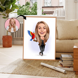 Arbejde & Erhverv tema18 (1 person) - karikaturtegning efter dine fotos - Just Karikatur