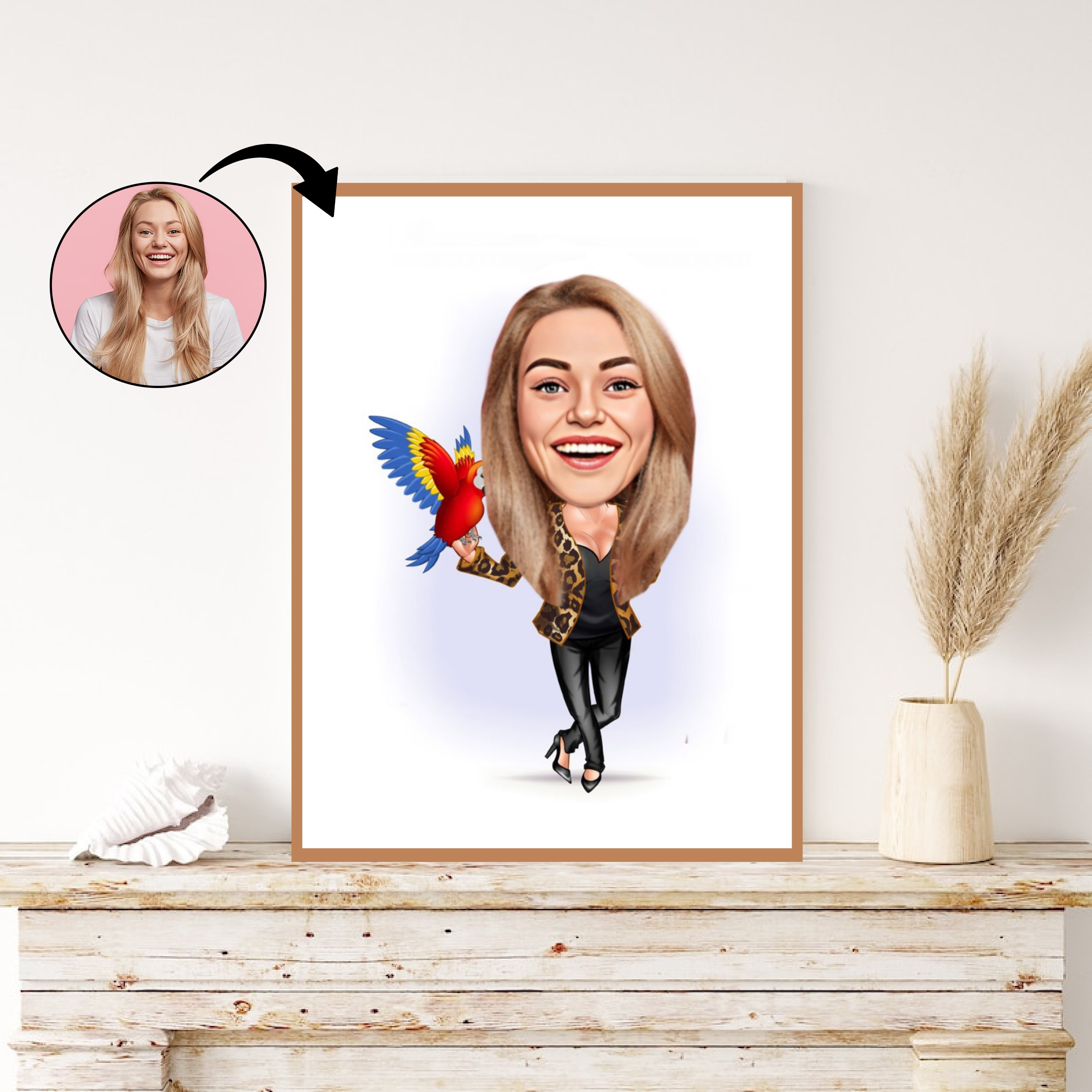 Arbejde & Erhverv tema18 (1 person) - karikaturtegning efter dine fotos - Just Karikatur