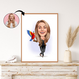 Arbejde & Erhverv tema18 (1 person) - karikaturtegning efter dine fotos - Just Karikatur