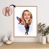 Arbejde & Erhverv tema18 (1 person) - karikaturtegning efter dine fotos - Just Karikatur