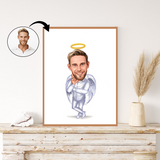 Til ham tema39 (1 person) - karikaturtegning efter dine fotos - Just Karikatur