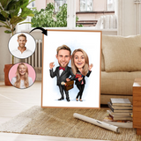 Par tema102 (2 personer) - karikaturtegning efter dine fotos - Just Karikatur