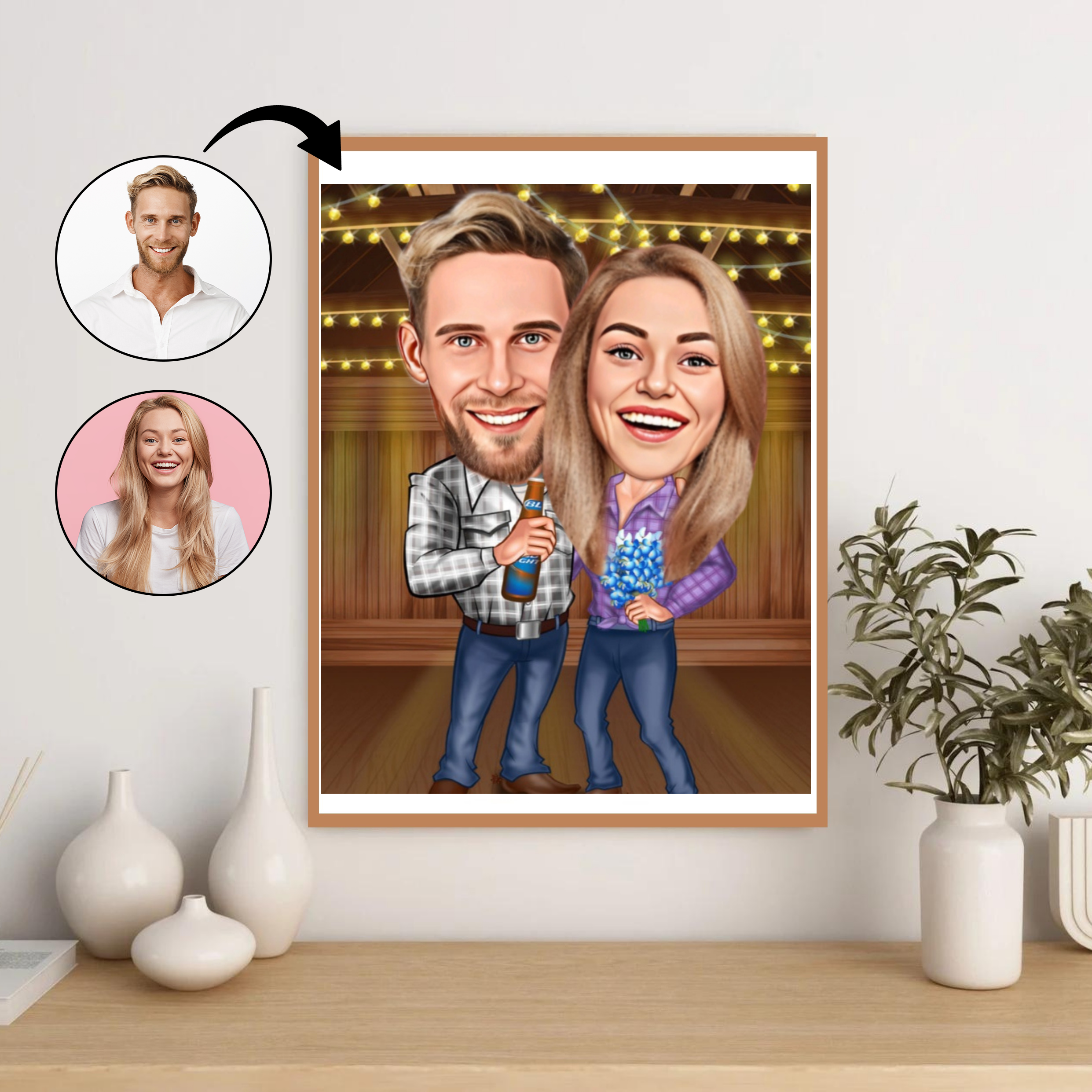 Par tema94 (2 personer) - karikaturtegning efter dine fotos - Just Karikatur