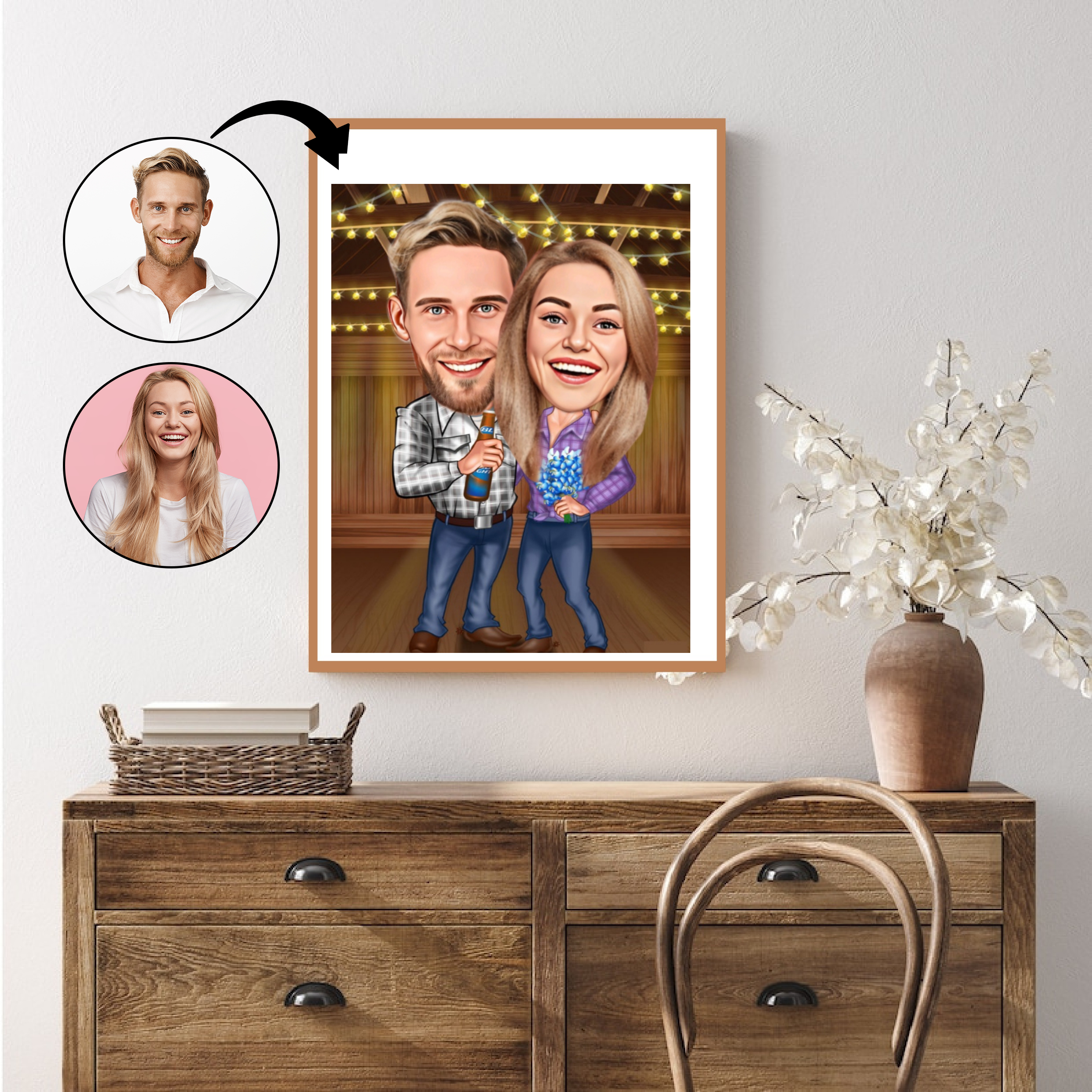 Par tema94 (2 personer) - karikaturtegning efter dine fotos - Just Karikatur