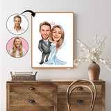 Par tema10 (2 personer) - karikaturtegning efter dine fotos - Just Karikatur