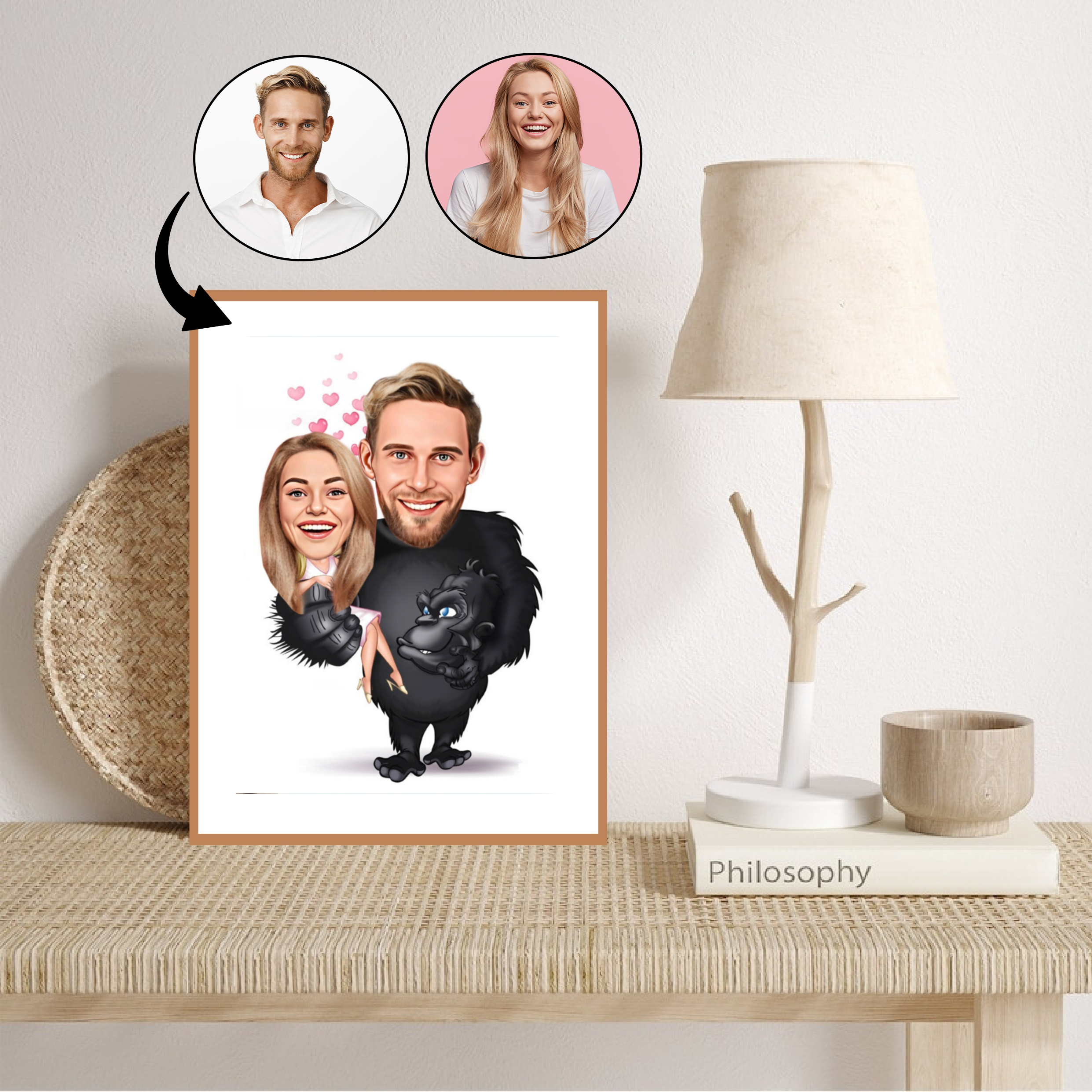 Par tema75 (2 personer) - karikaturtegning efter dine fotos - Just Karikatur