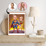 Par tema93 (2 personer) - karikaturtegning efter dine fotos - Just Karikatur