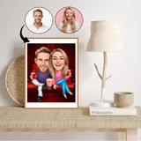 Par tema92 (2 personer) - karikaturtegning efter dine fotos - Just Karikatur