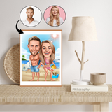 Par tema88 (2 personer) - karikaturtegning efter dine fotos - Just Karikatur