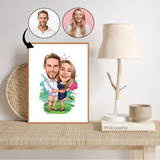 Par tema137 (2 personer) - karikaturtegning efter dine fotos - Just Karikatur