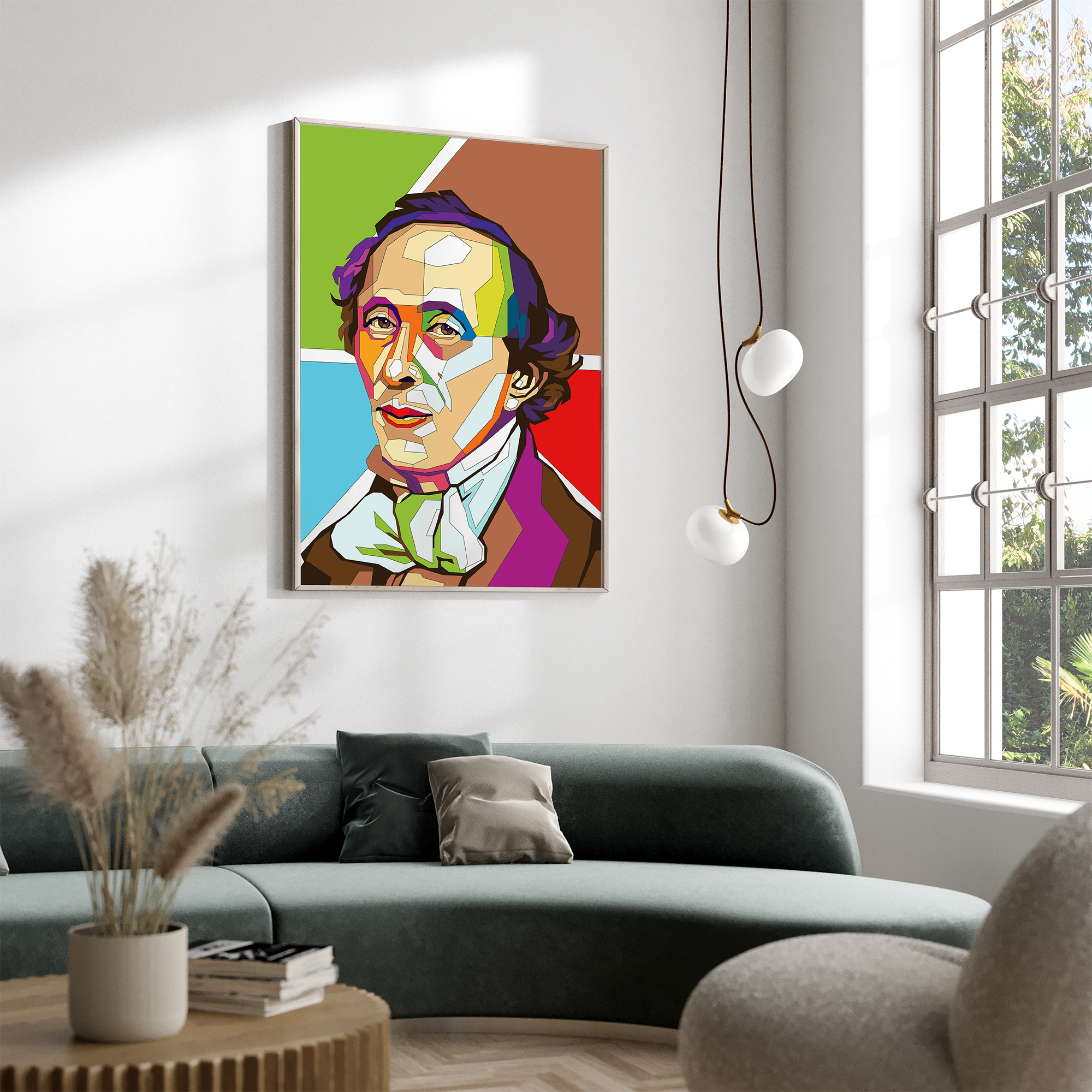 Pop Art Plakat - H. C. Andersen - Just Karikatur