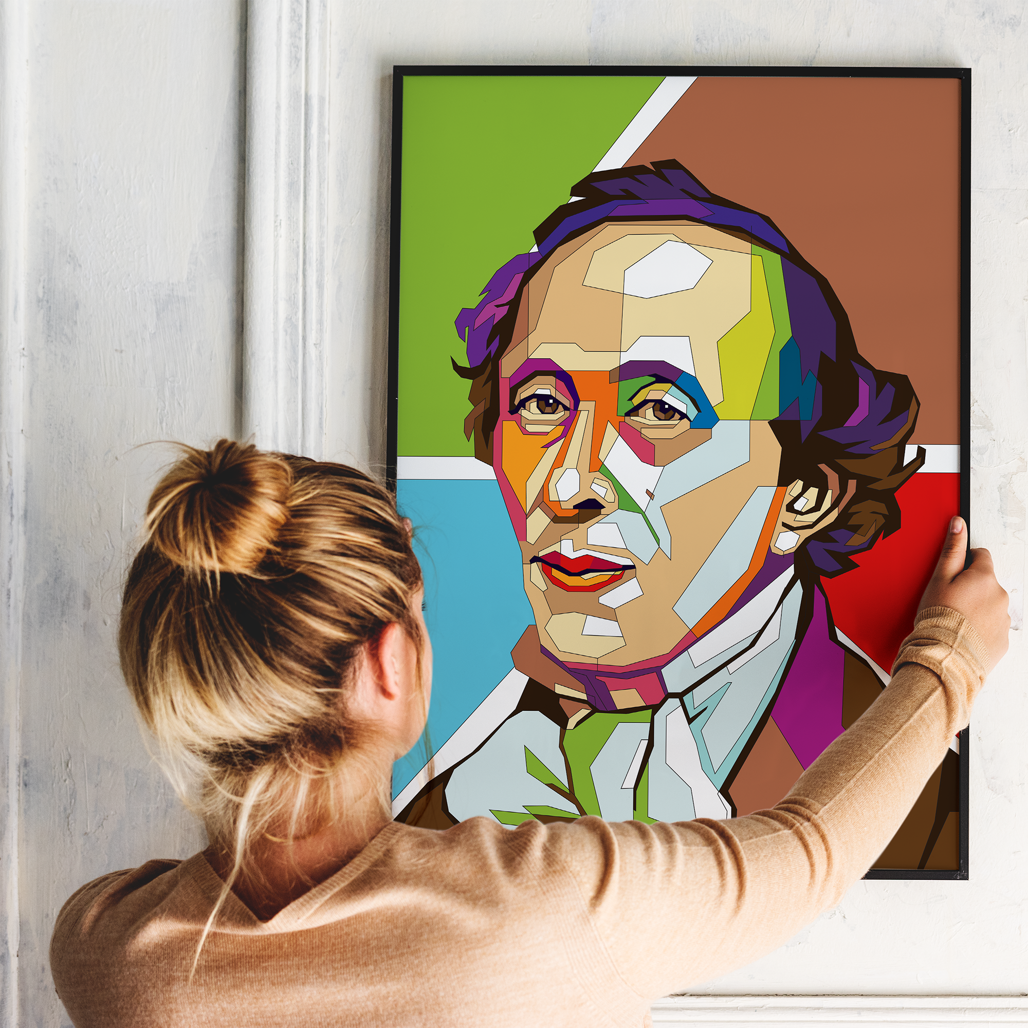 Pop Art Plakat - H. C. Andersen - Just Karikatur