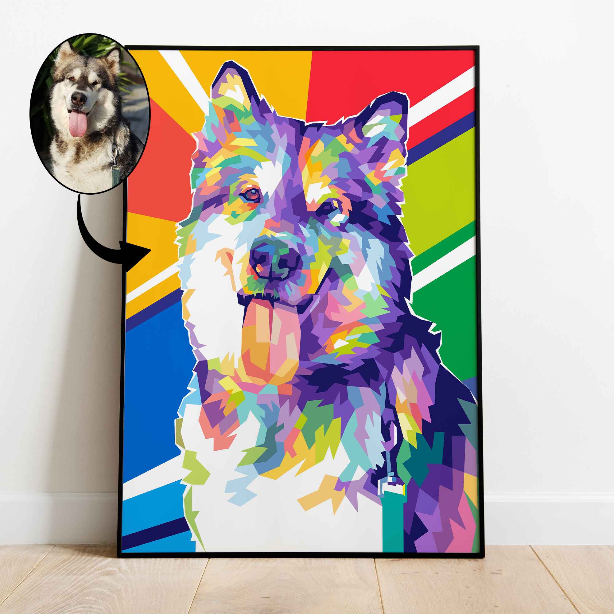 Pop art af dyr - tegning efter dine fotos - Just Karikatur