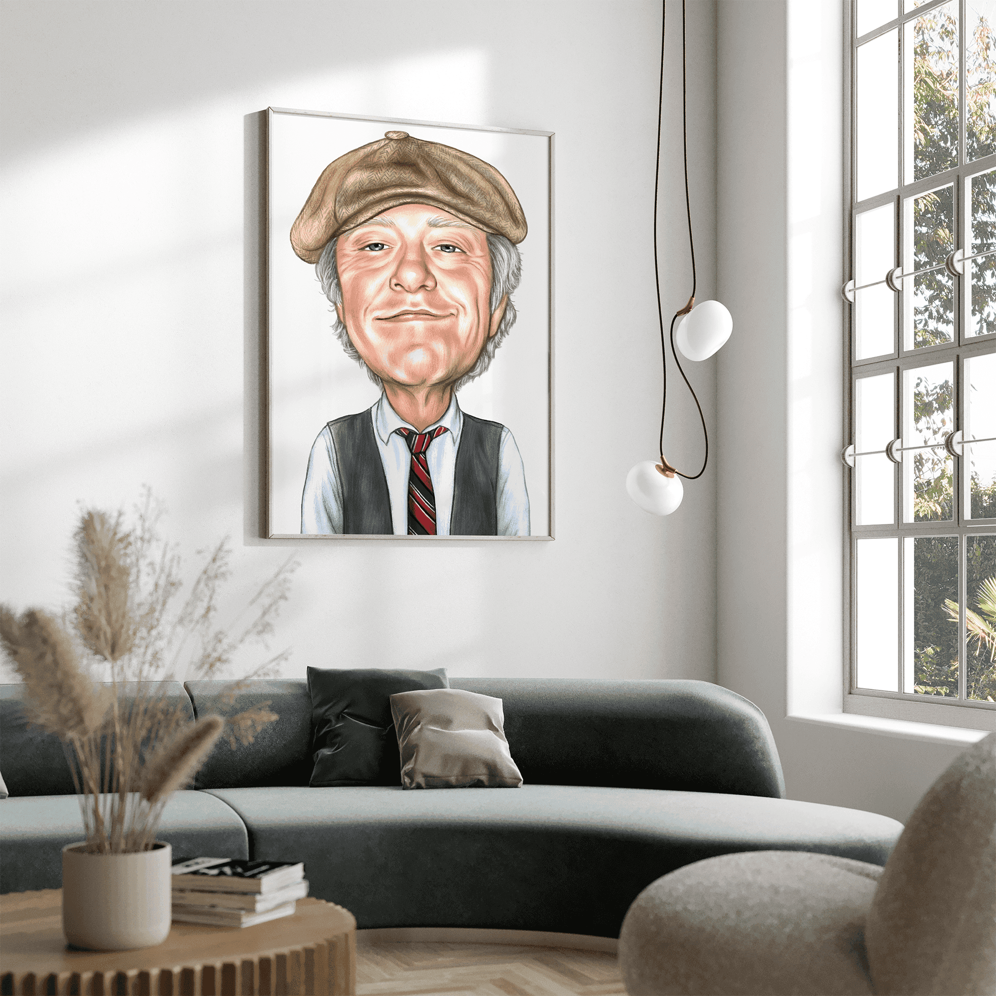 Kim Larsen - Karikaturtegning plakat - Just Karikatur