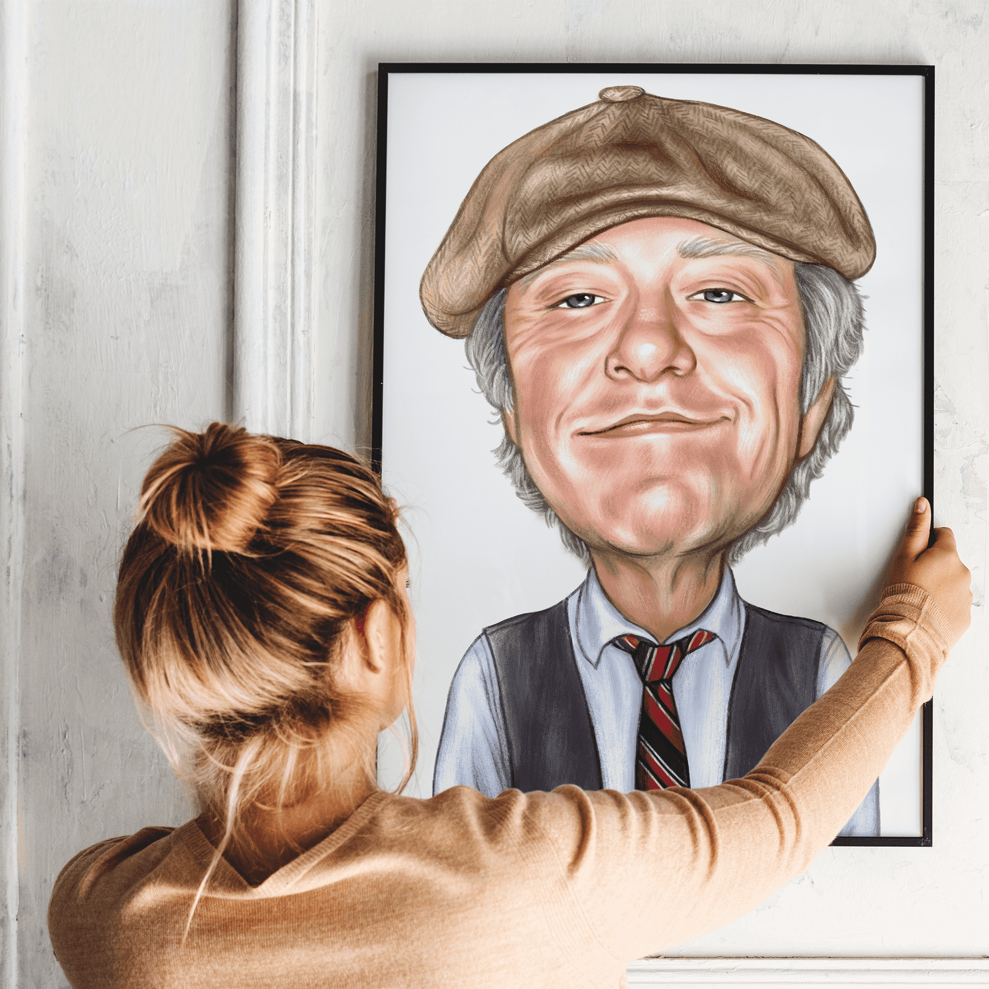 Kim Larsen - Karikaturtegning plakat - Just Karikatur
