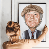 Kim Larsen - Karikaturtegning plakat - Just Karikatur