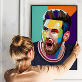 Pop Art Plakat - Messi - Just Karikatur