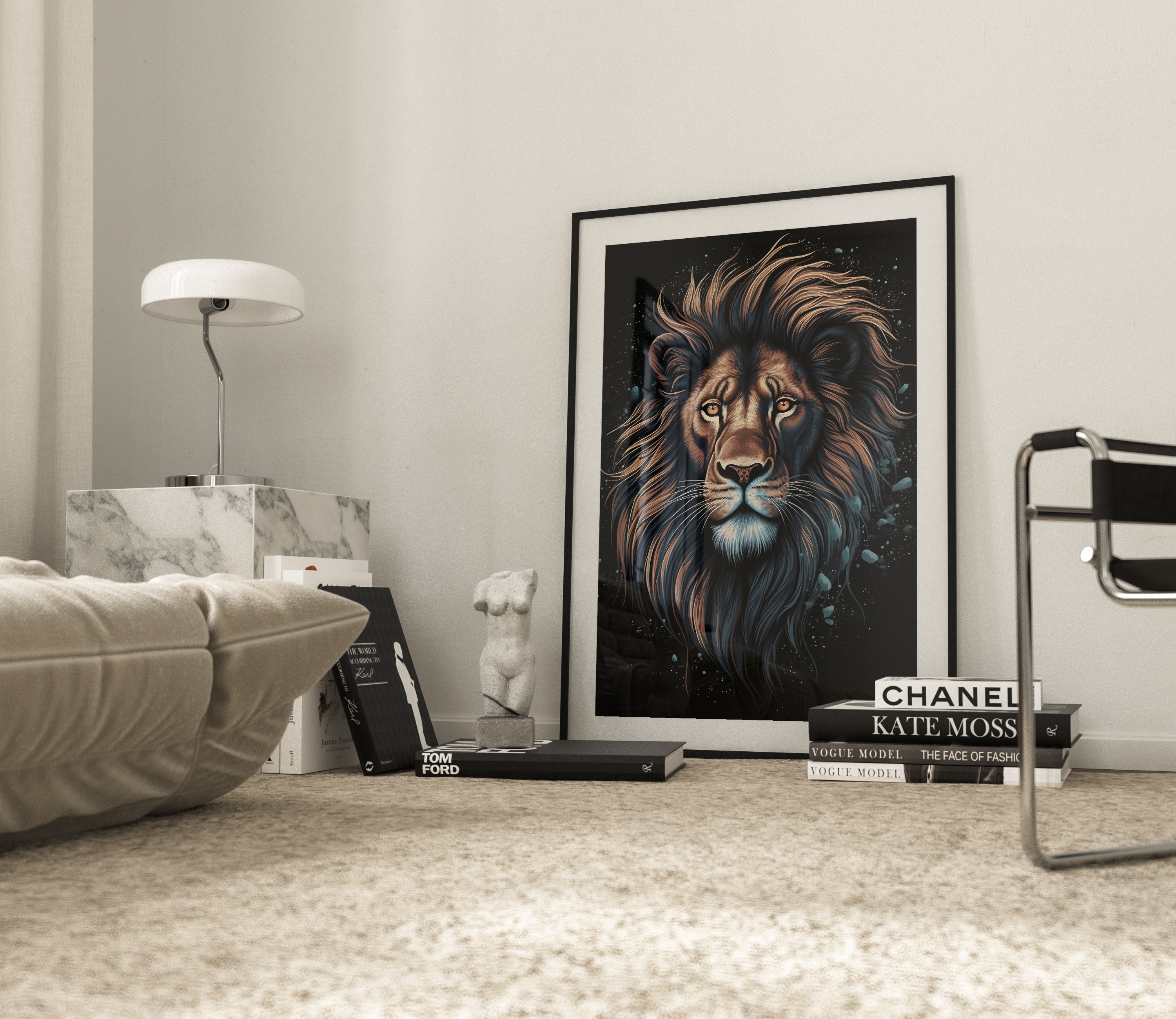 Løve Plakat 17 (50 x 70 cm ) - u/ramme - Just Karikatur