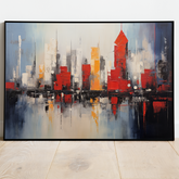 Abstrakt bymaleri - plakat 2 - Just Karikatur