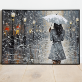 Under regnvej med paraply - plakat 1 - Just Karikatur