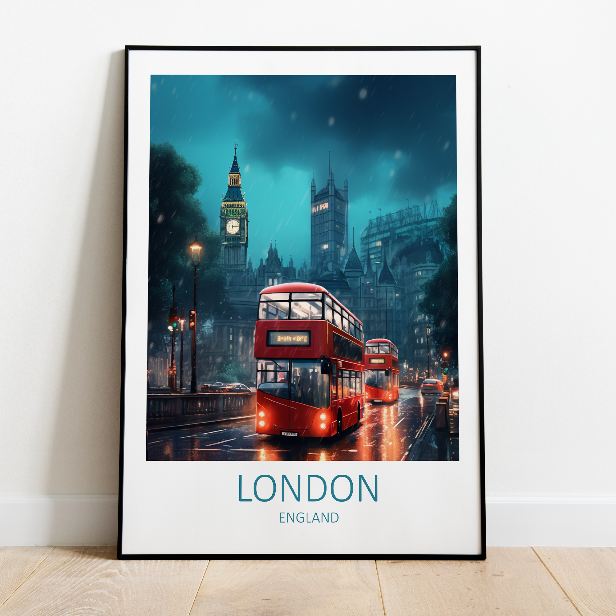 London i England - plakat 1 - Just Karikatur