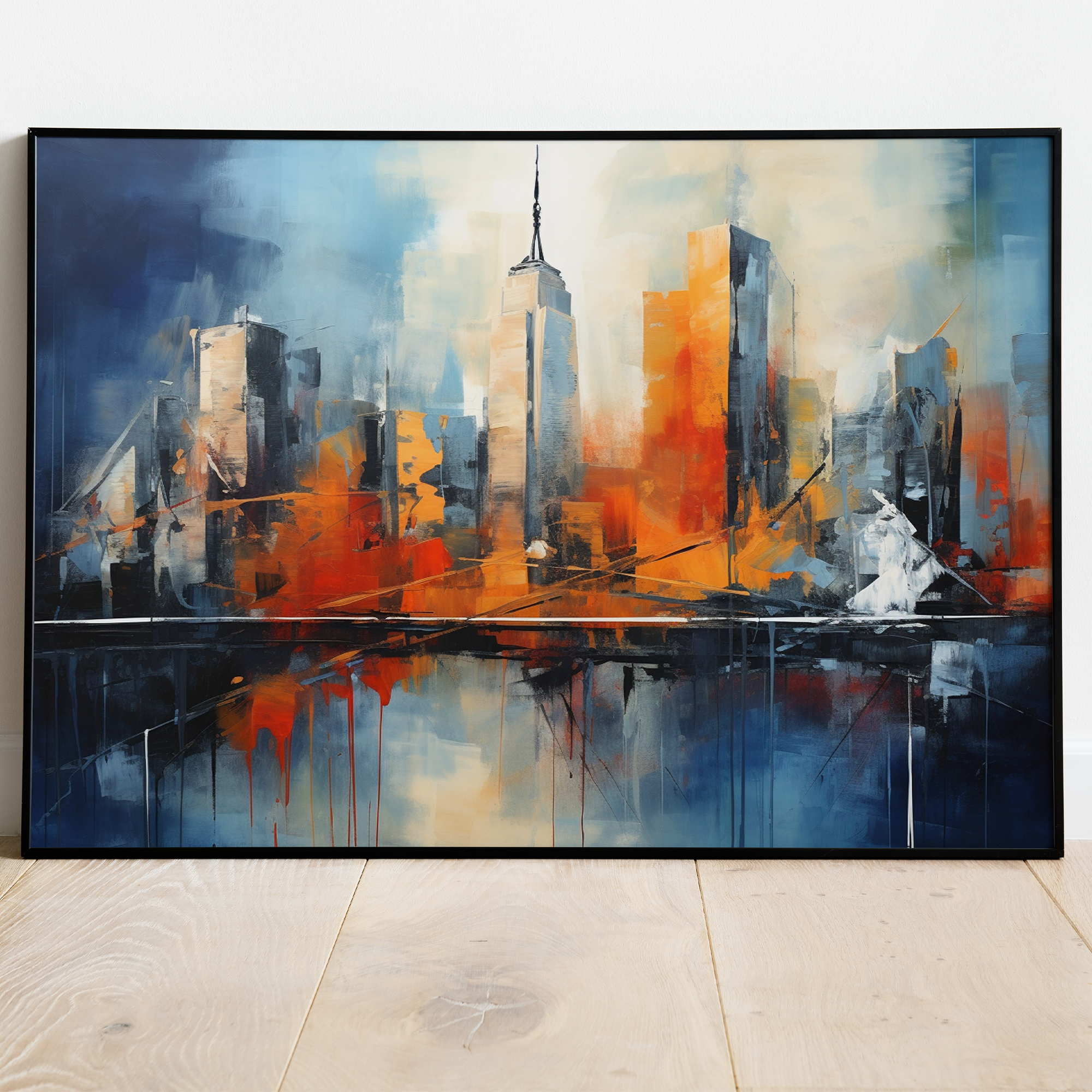 Abstrakt bymaleri - plakat 1 - Just Karikatur