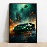 Futuristisk Lamborghini - plakat 3 - Just Karikatur