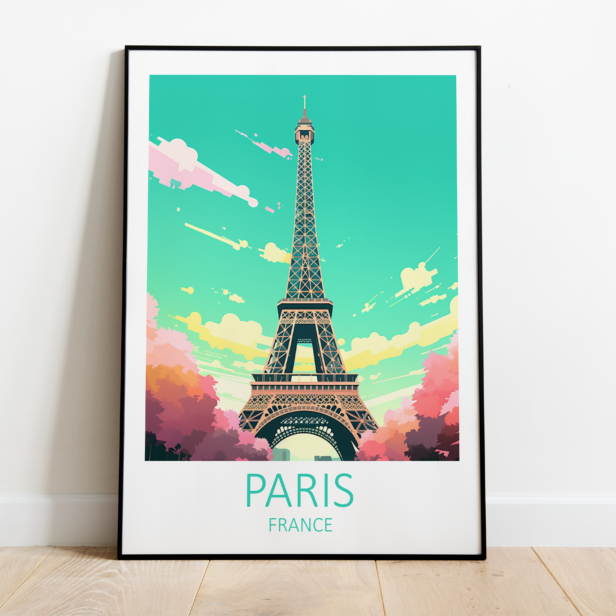 Eiffel Tower i Paris - plakat 2 - Just Karikatur