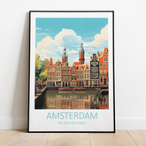 Amsterdam i Holland - plakat 1 - Just Karikatur