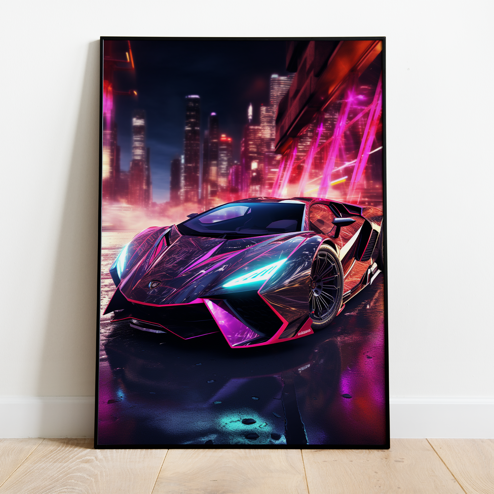 Futuristisk Lamborghini - plakat 2 - Just Karikatur