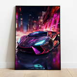 Futuristisk Lamborghini - plakat 2 - Just Karikatur