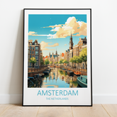 Amsterdam i Holland - plakat 4 - Just Karikatur