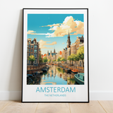 Amsterdam i Holland - plakat 4 - Just Karikatur