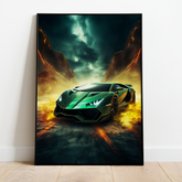 Futuristisk Lamborghini - plakat 1 - Just Karikatur