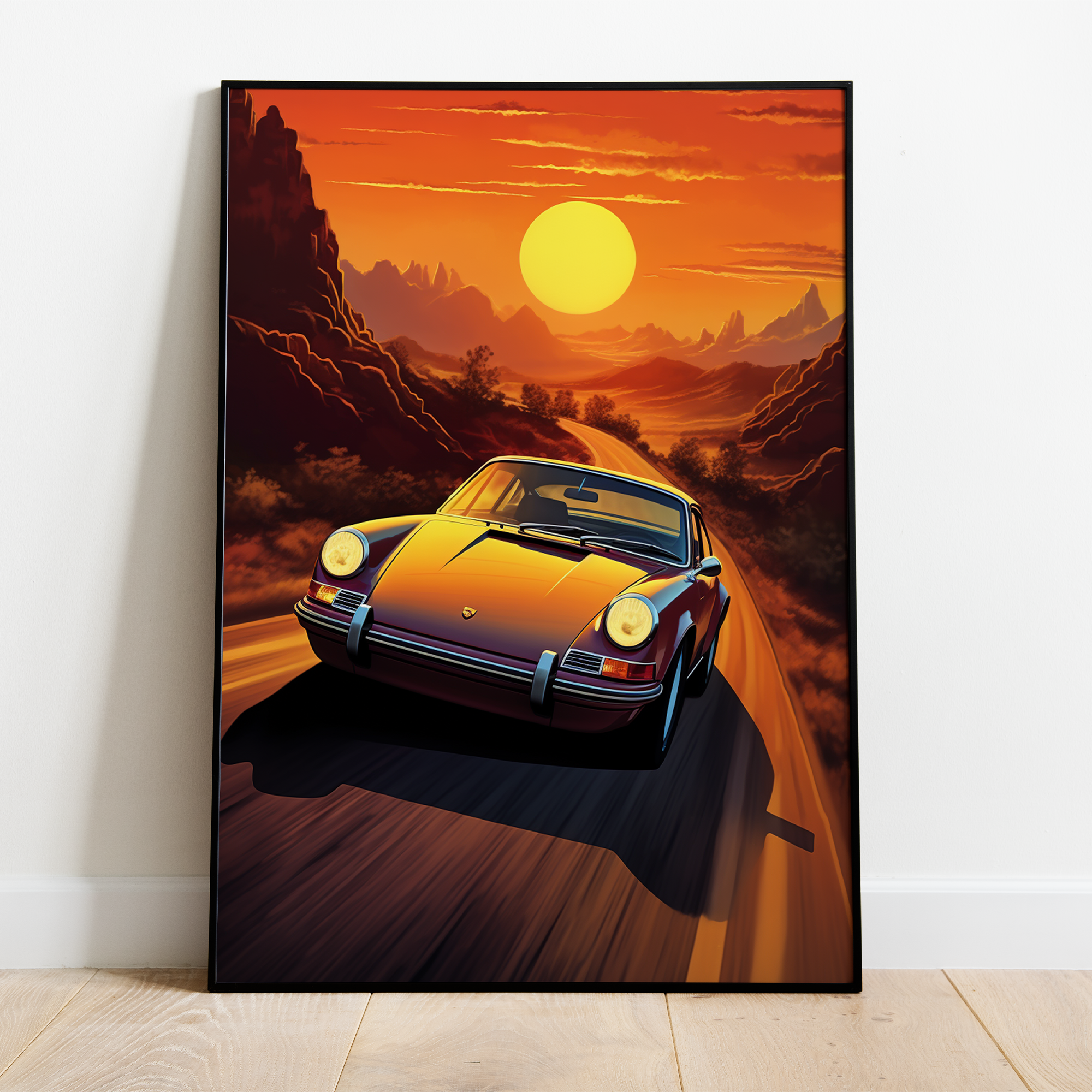 Porsche 911 - plakat 2 - Just Karikatur