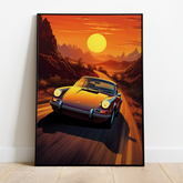 Porsche 911 - plakat 2 - Just Karikatur
