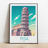 Leaning Tower Of Pisa - plakat - Just Karikatur