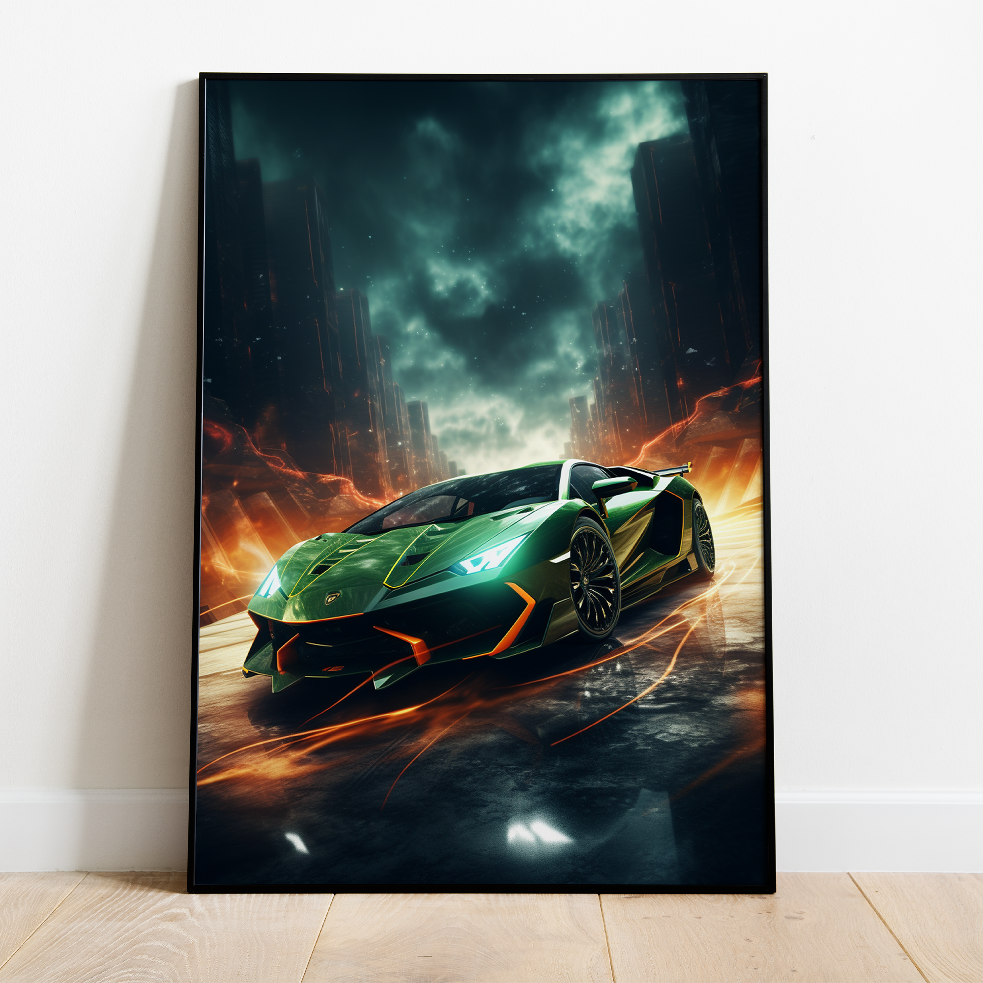 Futuristisk Lamborghini - plakat 4 - Just Karikatur