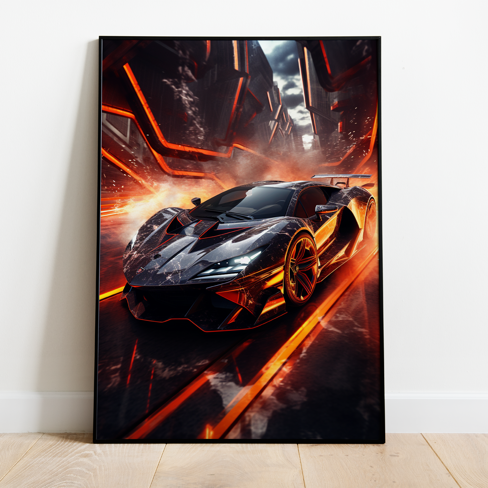 Futuristisk Lamborghini - plakat 7 - Just Karikatur