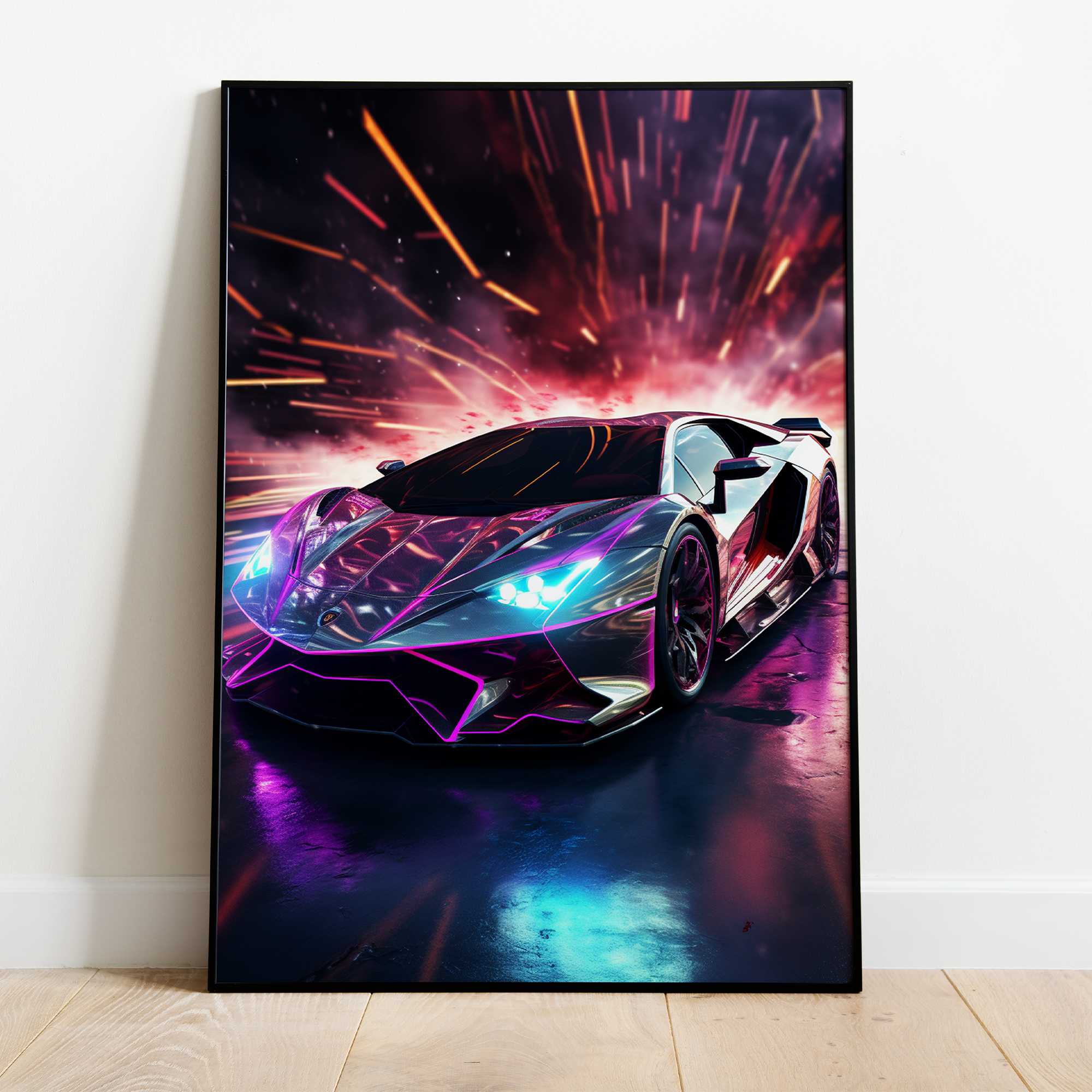 Futuristisk Lamborghini - plakat 12 - Just Karikatur